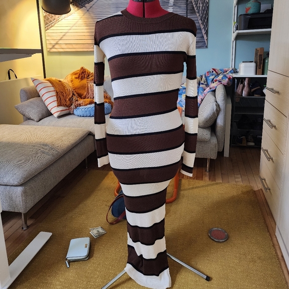 MNG Silky Knit Dress - Picture 9 of 10